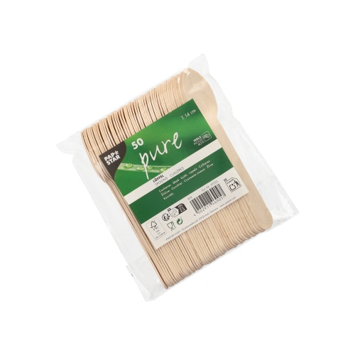 PAPSTAR Löffel Holz "pure" 14 cm, 20 x 50 Stück