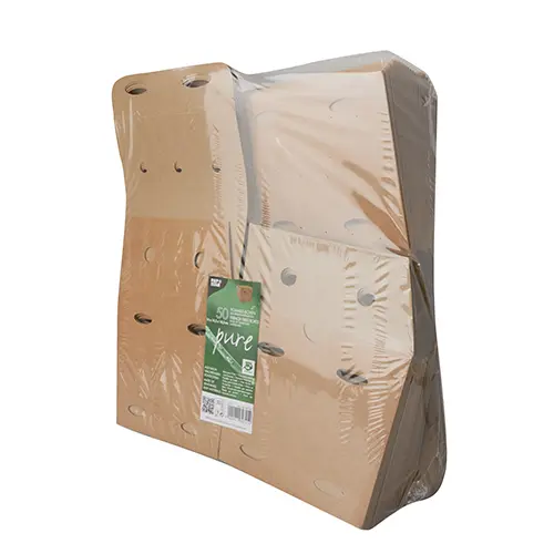 PAPSTAR Pommes-Frites-Boxen Pappe pure braun 100% Fair groß, FSC-Frischfaser-Karton mit Bio-Beschichtung für Pommes und Snacks, 14 x 14,5 x 14,5 cm, Art.-Nr. 87263