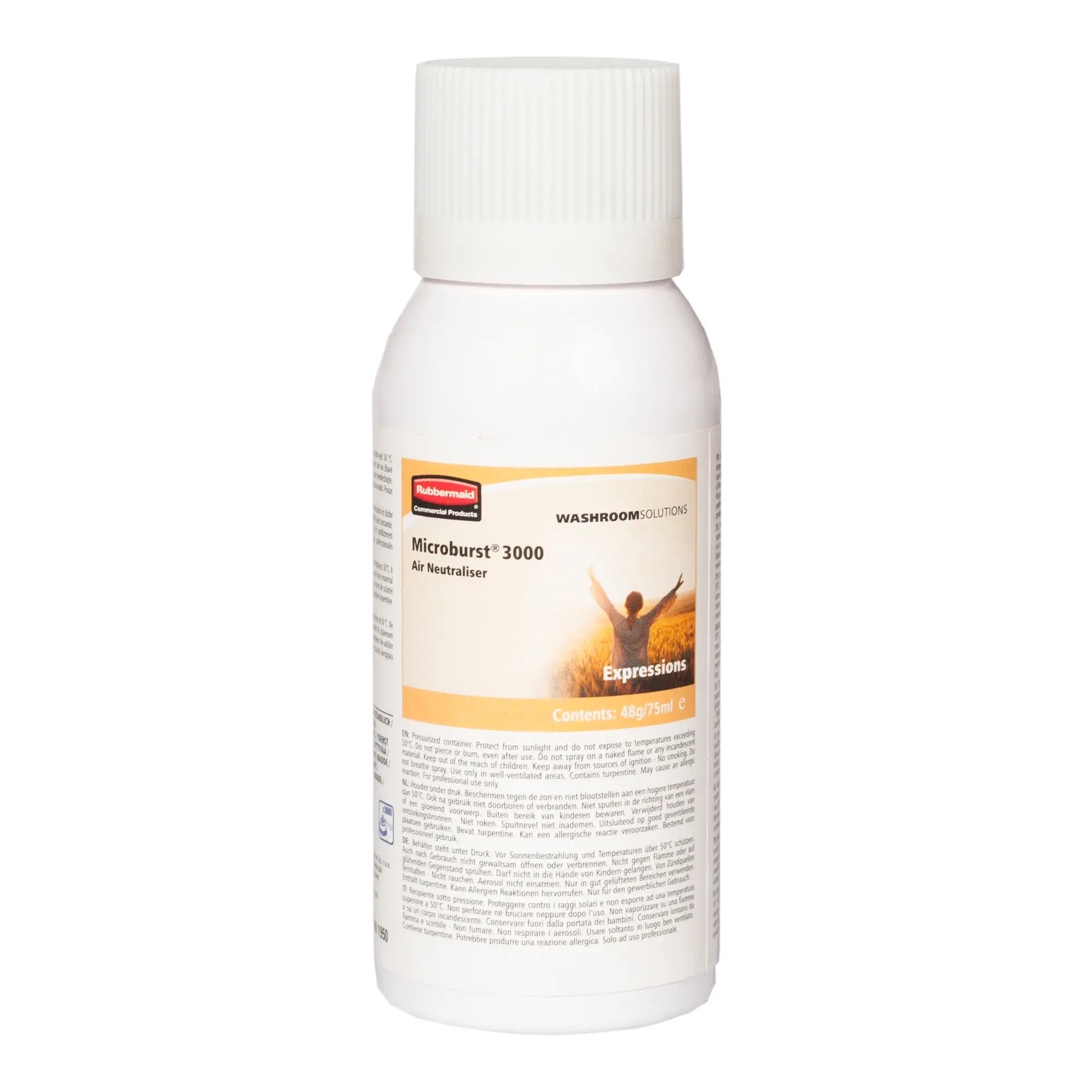Rubbermaid Microburst 3000 Duftspender-Nachfüllset 75 ml Expressions, Nachfüller für automatischen Duftspender von Rubbermaid zur Luftneutralisation im Waschraum