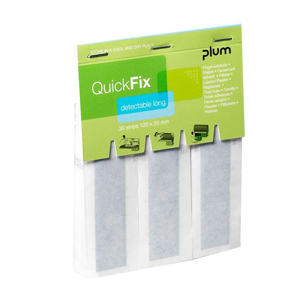 Plum QuickFix Detectable LONG Fingerverbände Pflasterrefill 30 Stück 5509-plum_1