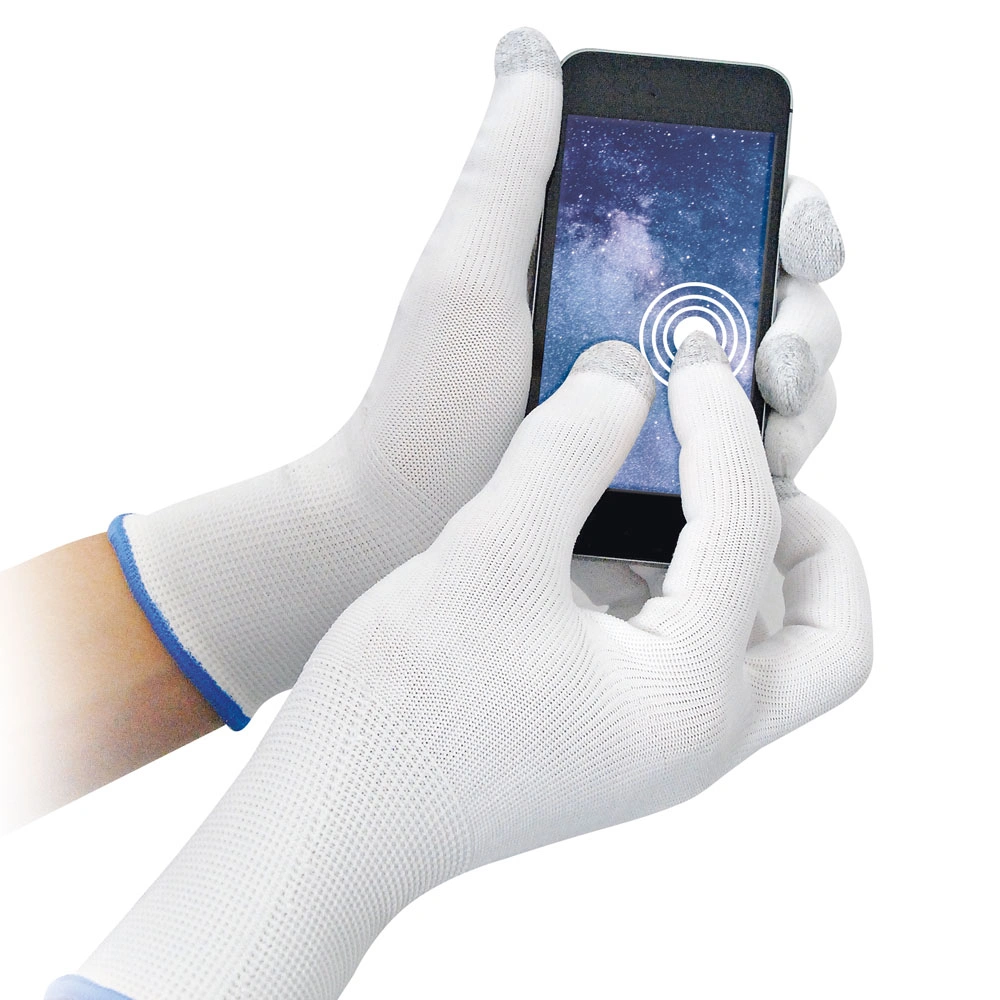 Hygostar Ultra Flex Touch Touchscreen-Handschuhe mit Carbon-Beschichtung weiß, VE 120 Paar