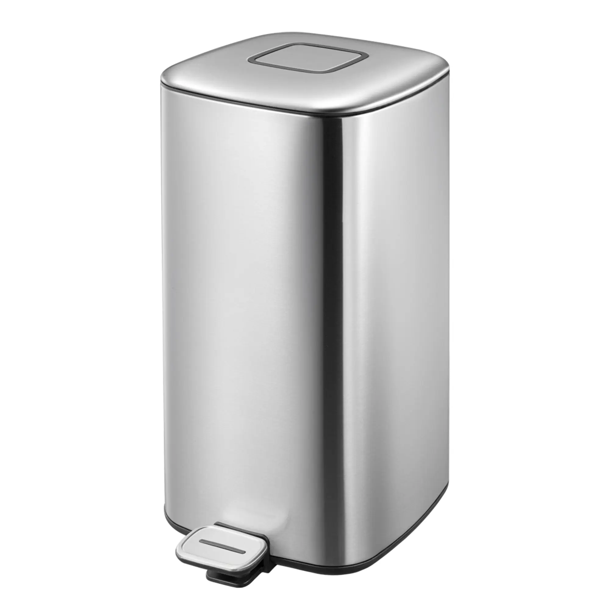 EKO Step Bin Regent Tretabfallbehälter 32 Liter aus Edelstahl mit Pedal, Soft-Close-Deckel und Desodorierungsfach, Artikelnummer 712401