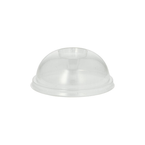 PAPSTAR 100 Dom-Deckel, PLA "pure" rund Ø 9,5 cm, 4,5 cm glasklar ohne Lochung