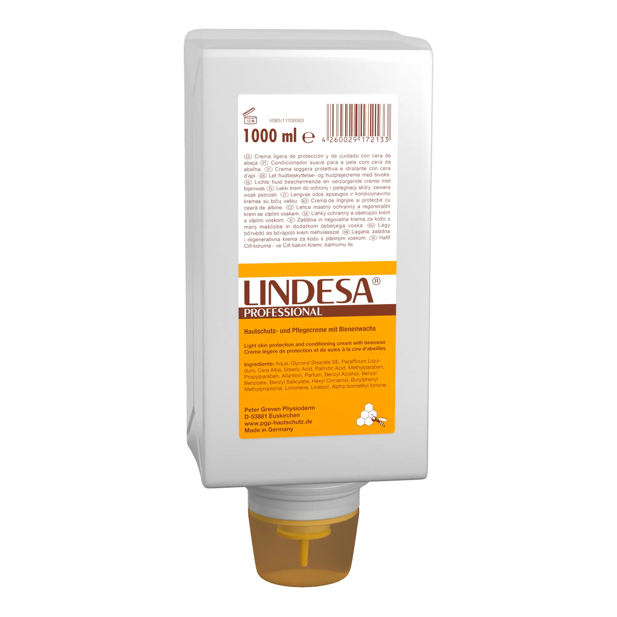 Lindesa Hautschutz- Pflegecreme Typ O/W 1 Liter Weichflasche 13640002-1_1