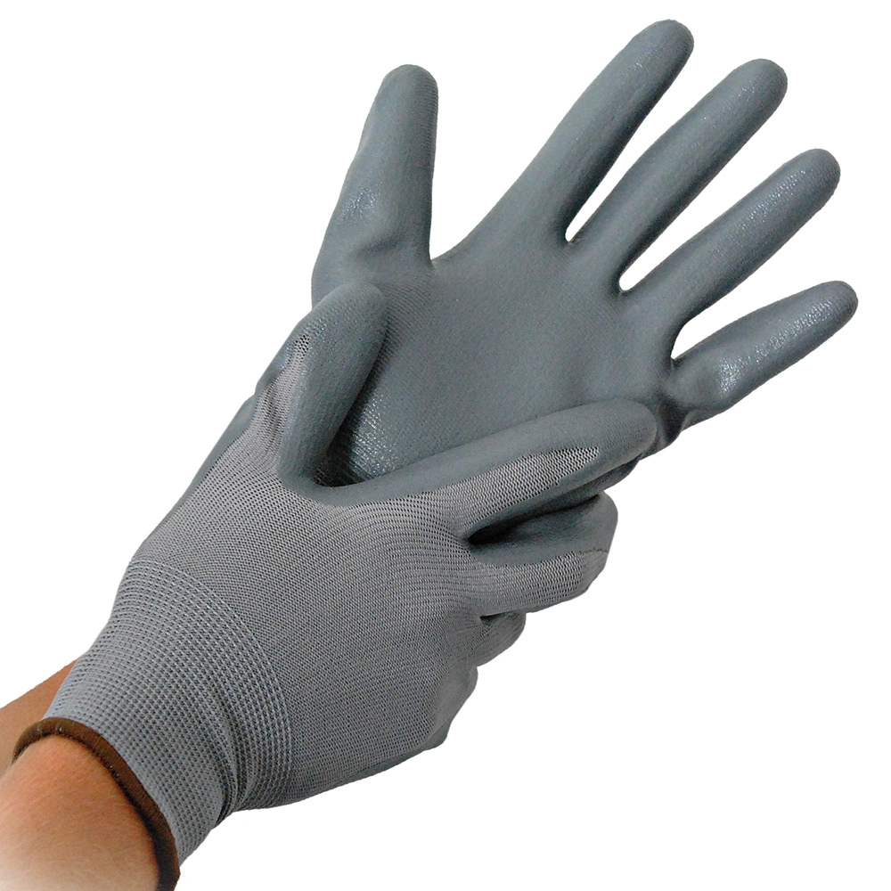 Hygostar Craft Feinstrickhandschuhe mit Nitril-Beschichtung grau, VE 120 Paar
