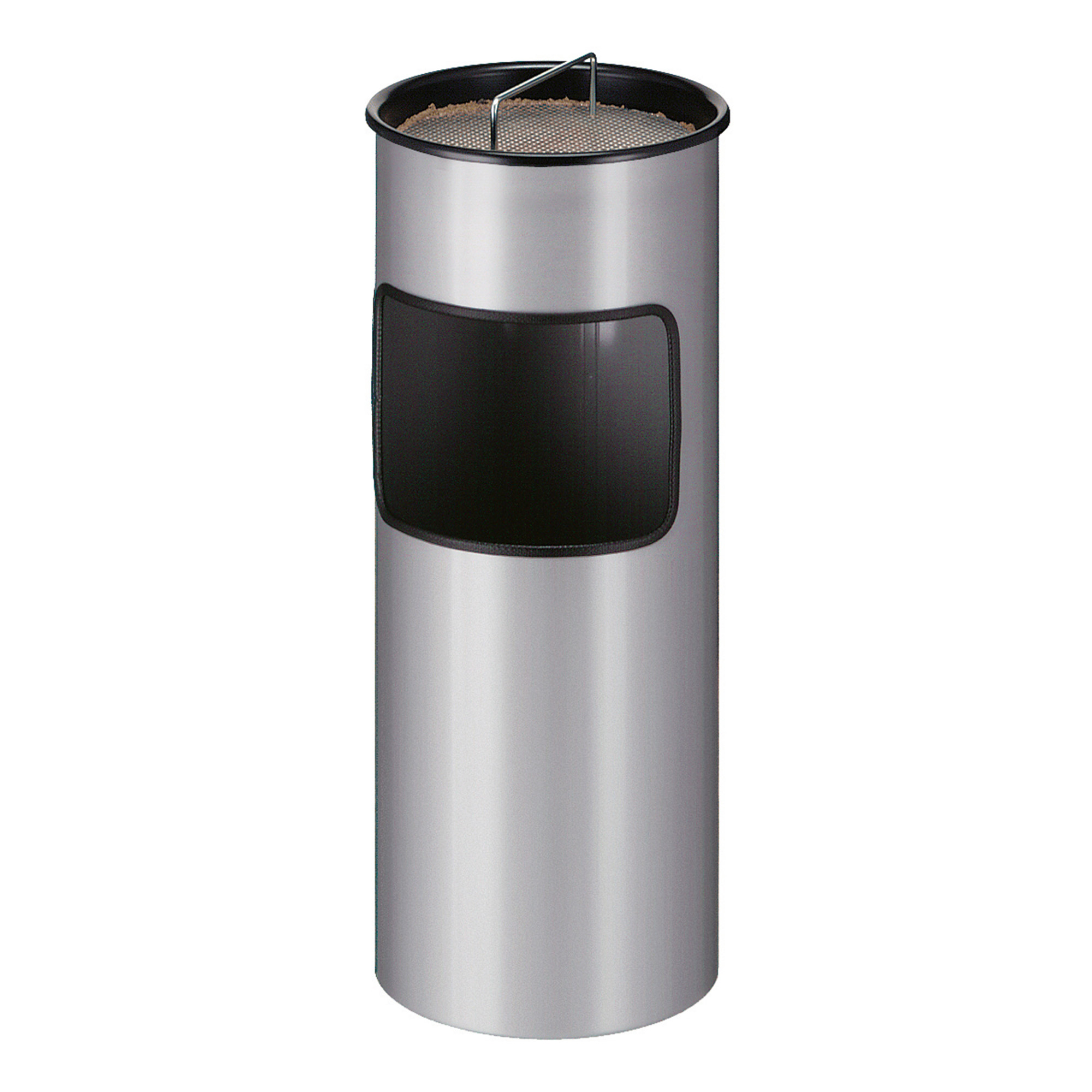 V-Part Ascher-Papierkorb 30 Liter Einwurföffnung Aluminium 31003044_1