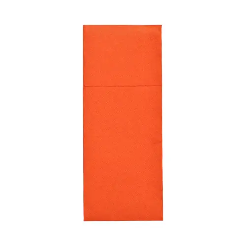 PAPSTAR Servietten "ROYAL Collection" 40 x 30 cm nektarine mit Besteckfalz, hochwertige stoffähnliche Premium-Tissue-Serviette in kräftigem Orangeton, ideal für Gastronomie und Feiern