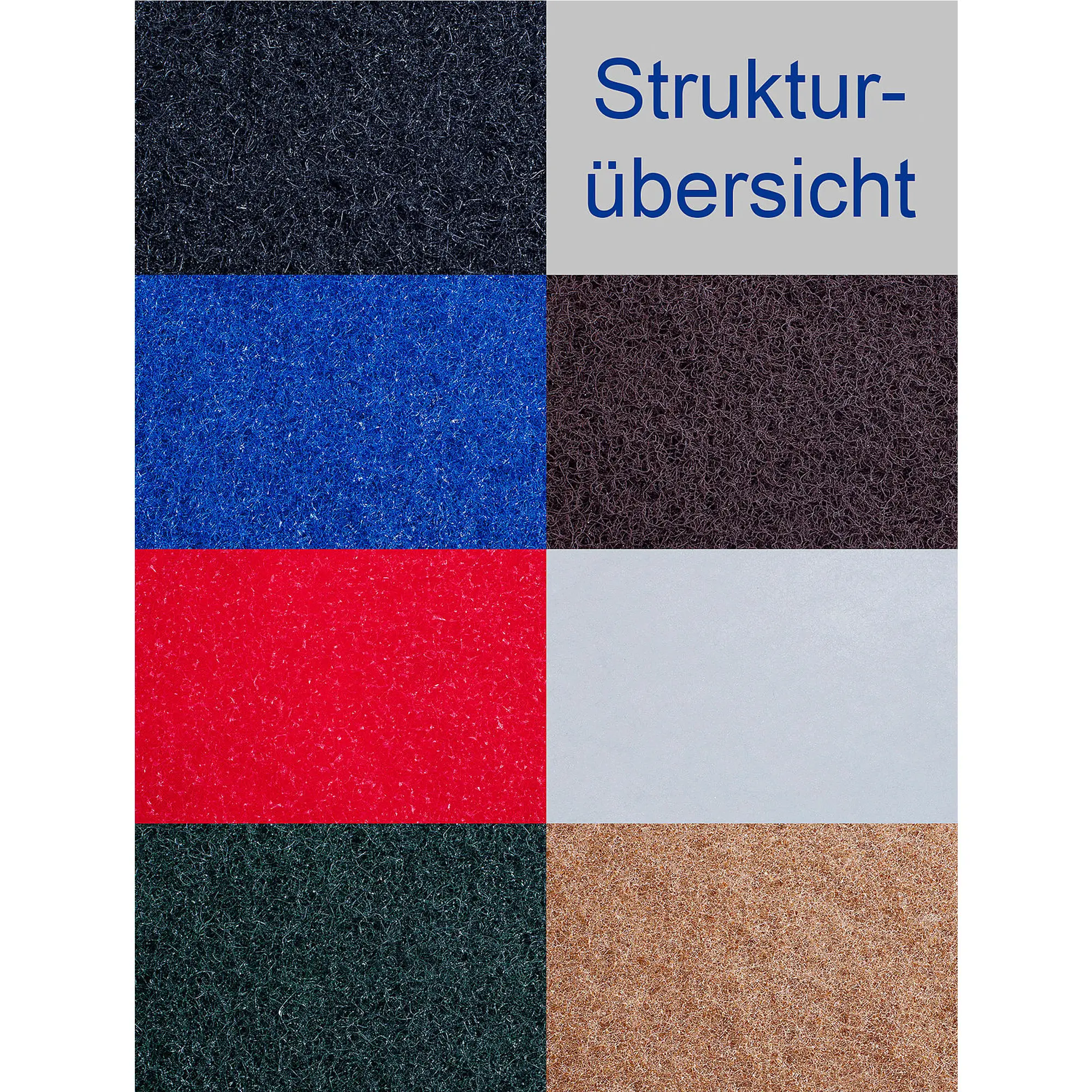 Maschinenpads Superpads 229 mm Durchmesser 9" von Floorstar, Strukturübersicht der Superpads in schwarz, blau, grün, rot, braun und weiß für Scheuersaugmaschinen und Einscheibenmaschinen