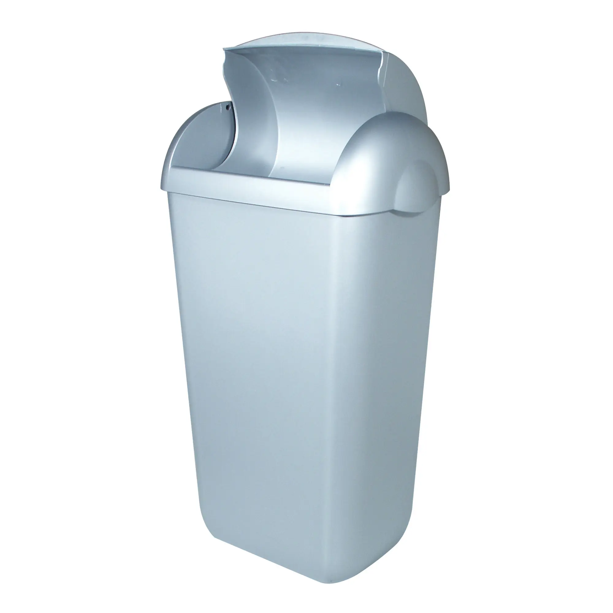 PlastiQline Hygiene-Abfallbehälter 23 Liter weiß PQH23 Edelstahl-Optik 5678_1