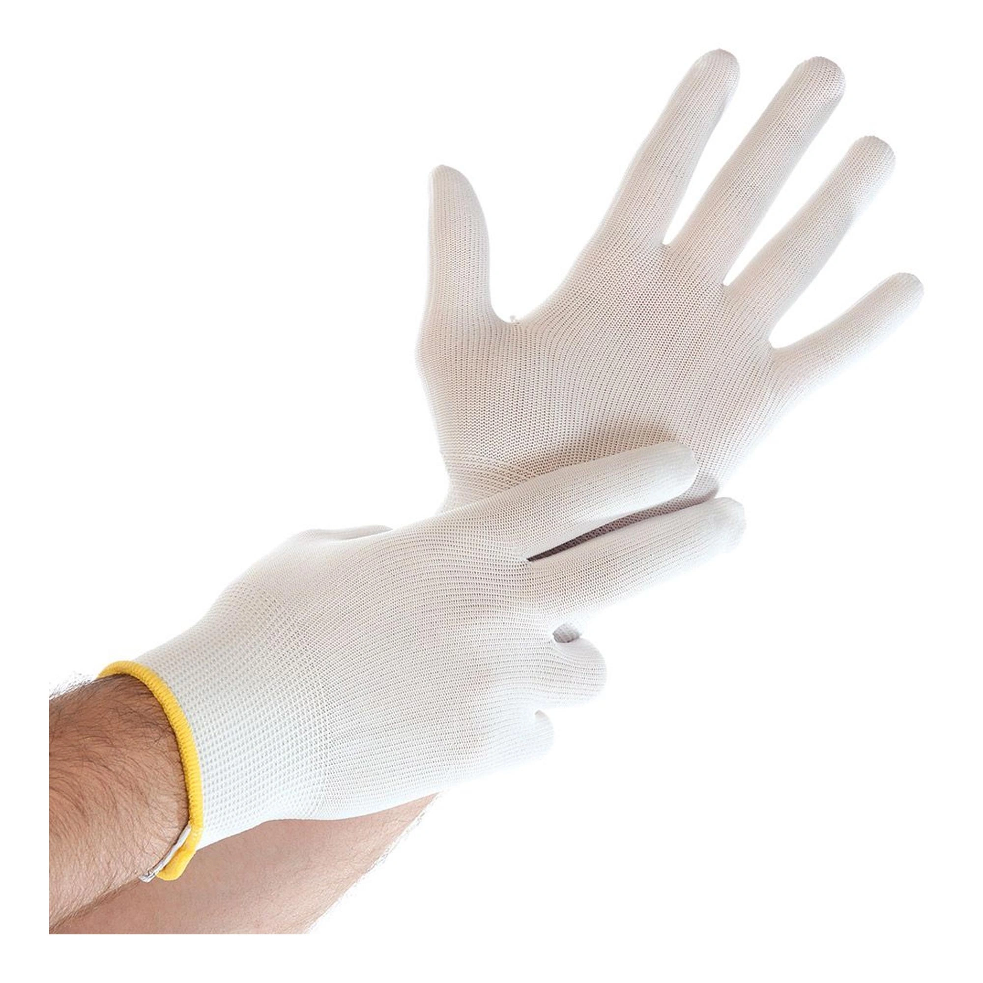 Hygostar Ultra Flex Touchscreen-Handschuhe weiß, VE 120 Paar