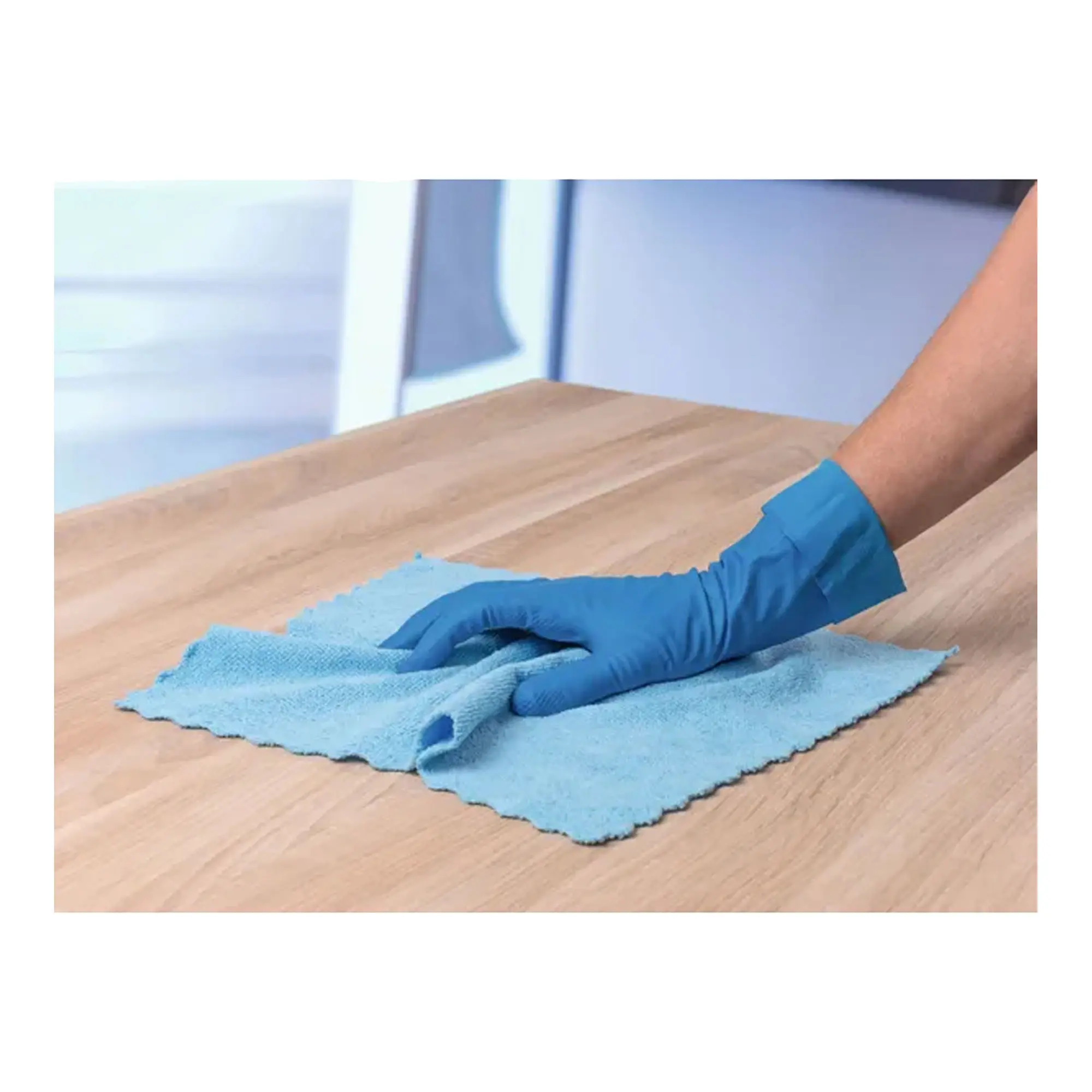 Vileda Microfasertuch MicroTuff Easy, 50 Stück – blaue Mikrofasertücher in praktischer Spenderbox für hygienische, effiziente Reinigung in Profi-Bereichen