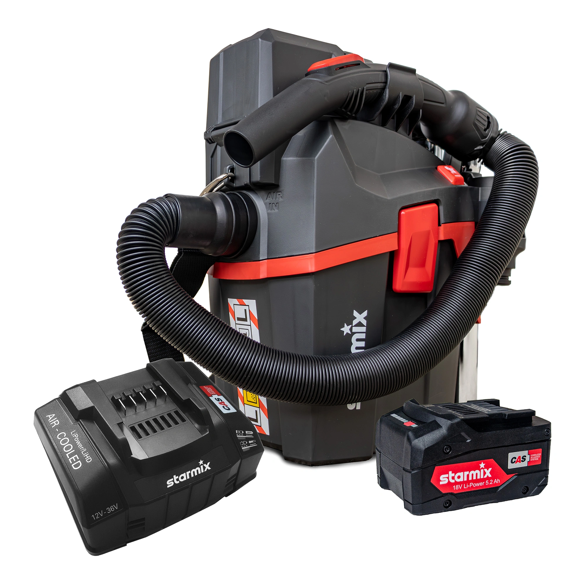 Starmix Smart L18V Set tragbarer Akku-Nass-Trockensauger mit Ladegerät