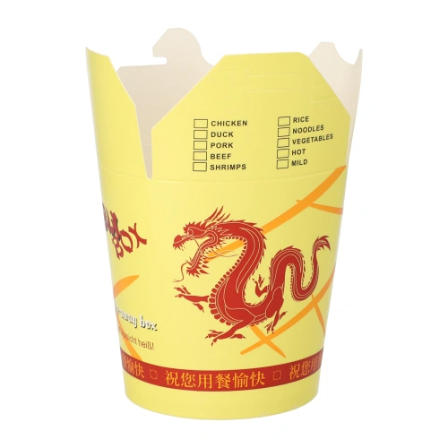 Starpak Snackboxen "ASIA" rund 550 ml 9,7 cm x 8,6 cm x 7,4 cm "Dragon", 10 x 50 Stück