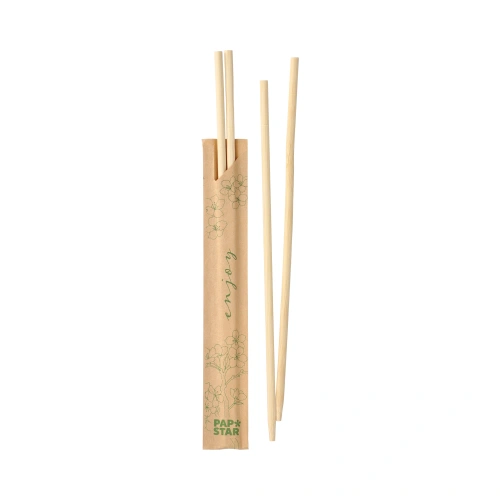 PAPSTAR Essstäbchen Bambus "ASIA" rund 22,5 cm einzeln gehüllt, 10 x 100 Paar