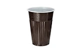Kunststoffbecher braun 200 ml, doppelwandiger Einwegbecher für Kaffee und Tee, stabile Ausführung, Art.-Nr. 200