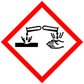 Gefahrenschild bzw. Piktogramm für Gefahrenklasse Ätzend