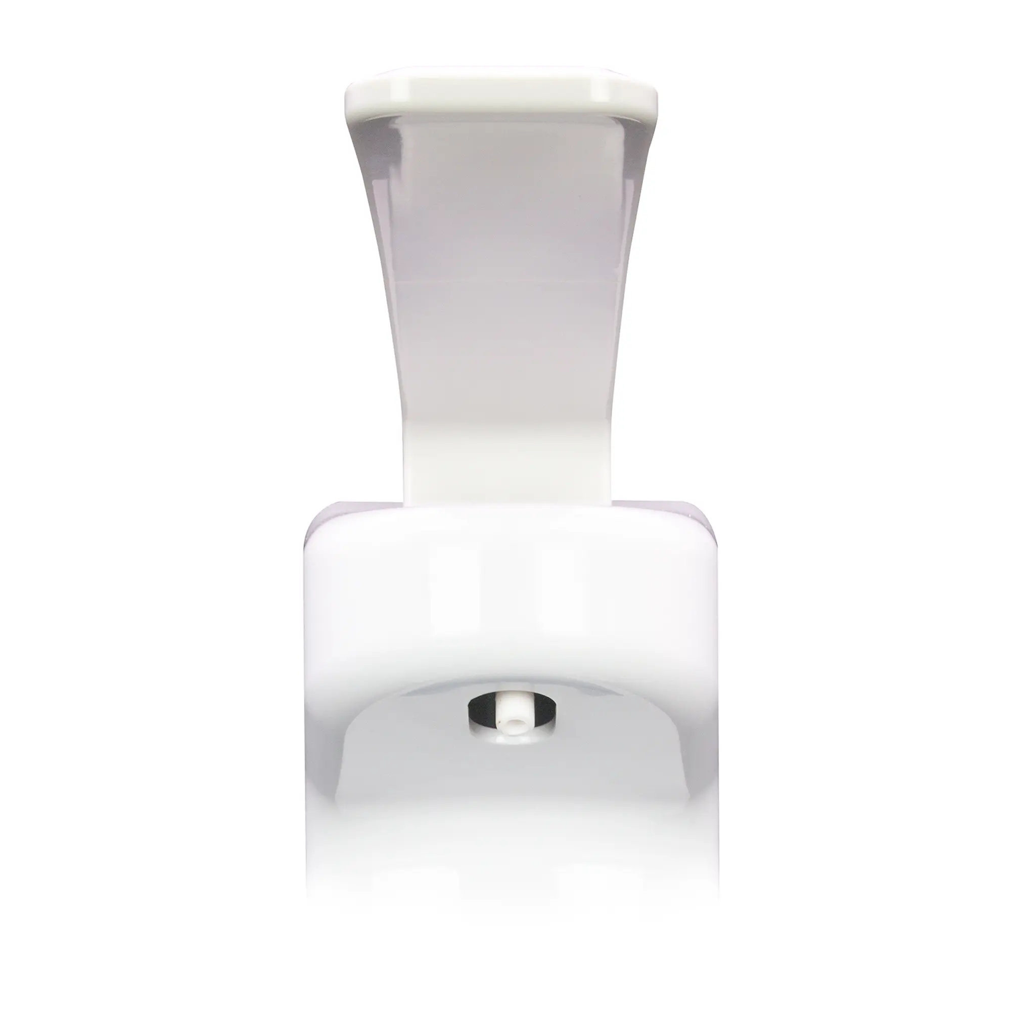Universal Armhebelspender Kunststoff, weiß für Desinfektionsmittel und Seife in 500ml / 1000ml Euroflaschen mit Abtropfschale von Sarima-Hygiene