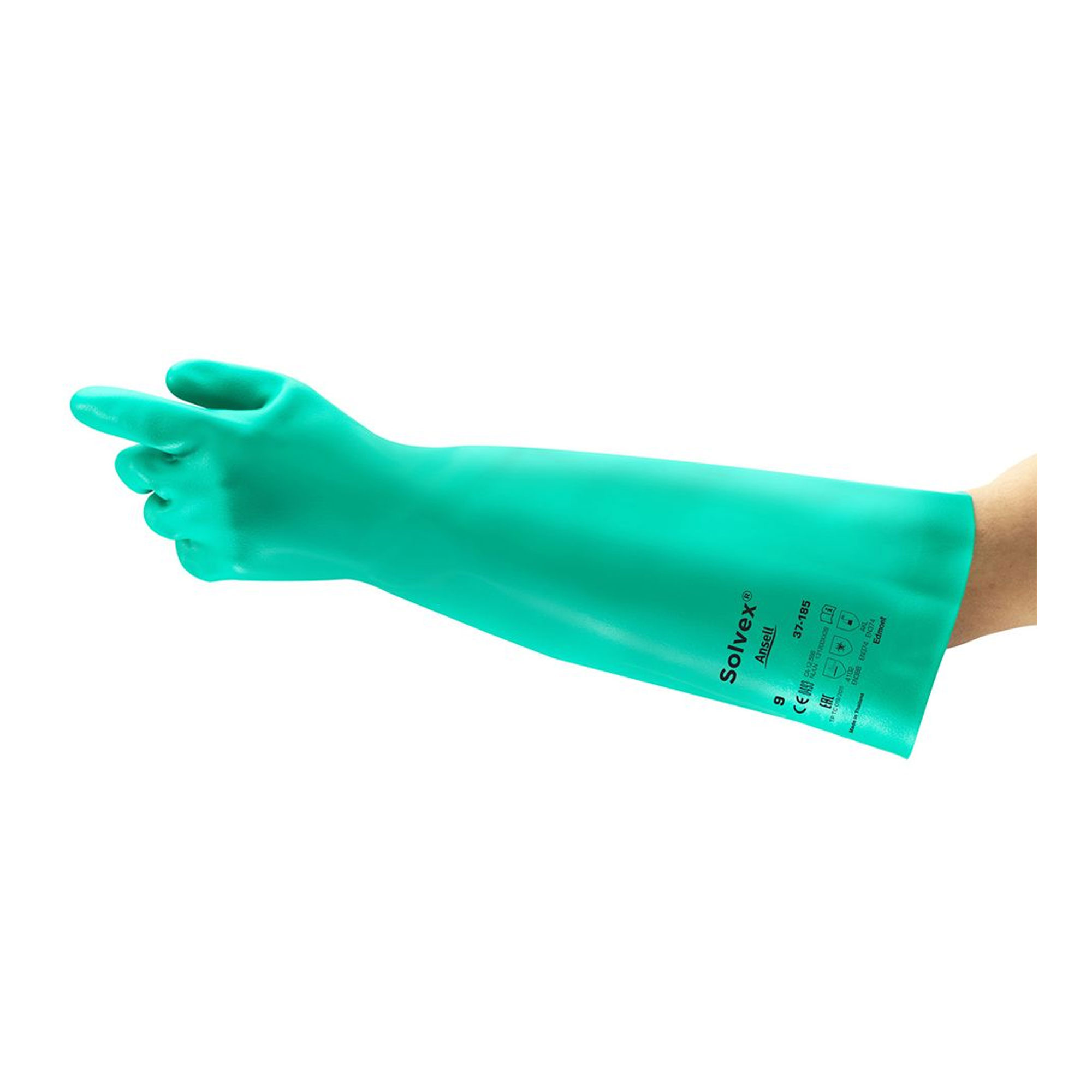 Ansell AlphaTec 37-185 Chemikalienschutzhandschuhe grün, VE 12 Paar