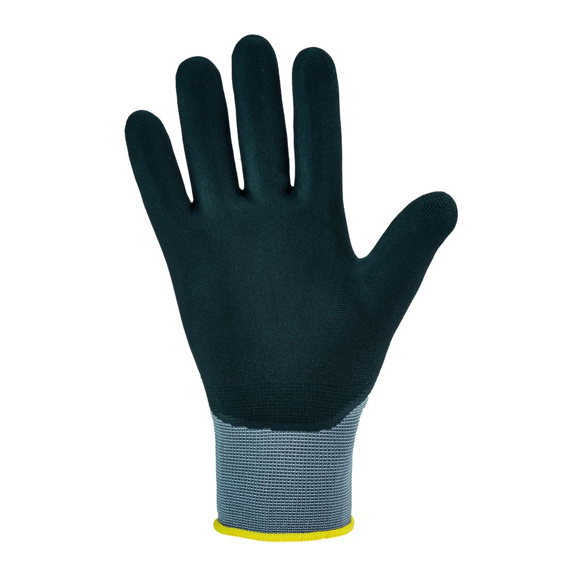 Optiflex Optimate 0680 Feinstrickhandschuhe mit Nitrilschaum und PU-Beschichtung in grau/schwarz für Montage- und Wartungsarbeiten, VE 144 Paar, Artikel 0680