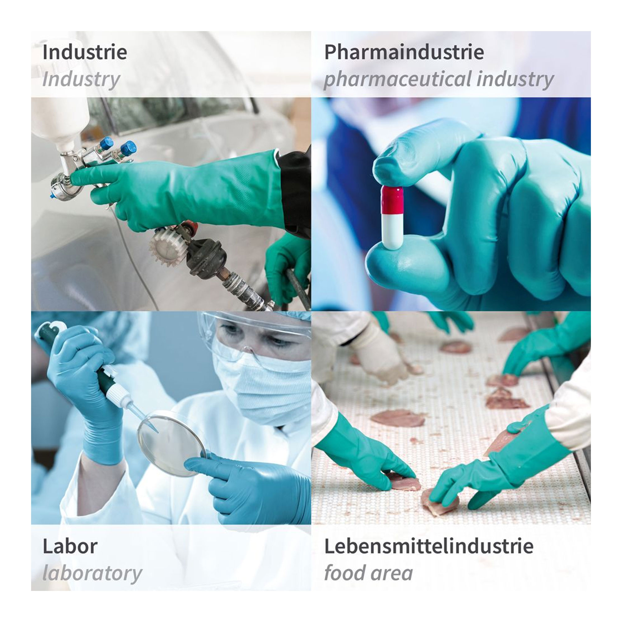 Hygostar Professional Chemikalienschutzhandschuhe mit Nitril-Beschichtung blau, VE 144 Paar