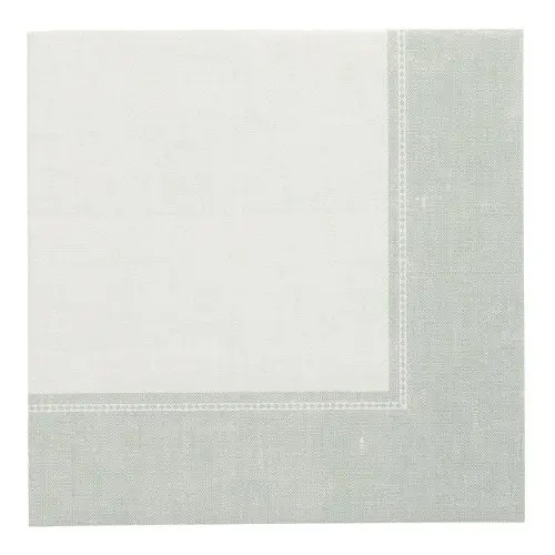 PAPSTAR Servietten "ROYAL Collection" 1/4-Falz 40 cm x 40 cm jadegrün "Linum", stoffähnliche Premium-Tissue Servietten in Jadegrün mit dezentem Rand, FSC-zertifiziert, Art.-Nr. 37202