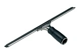 Glasreiniger Fensterabzieher aus Edelstahl mit schwarzem ergonomischem Griff und Gummilippe, Artikelnummer 510