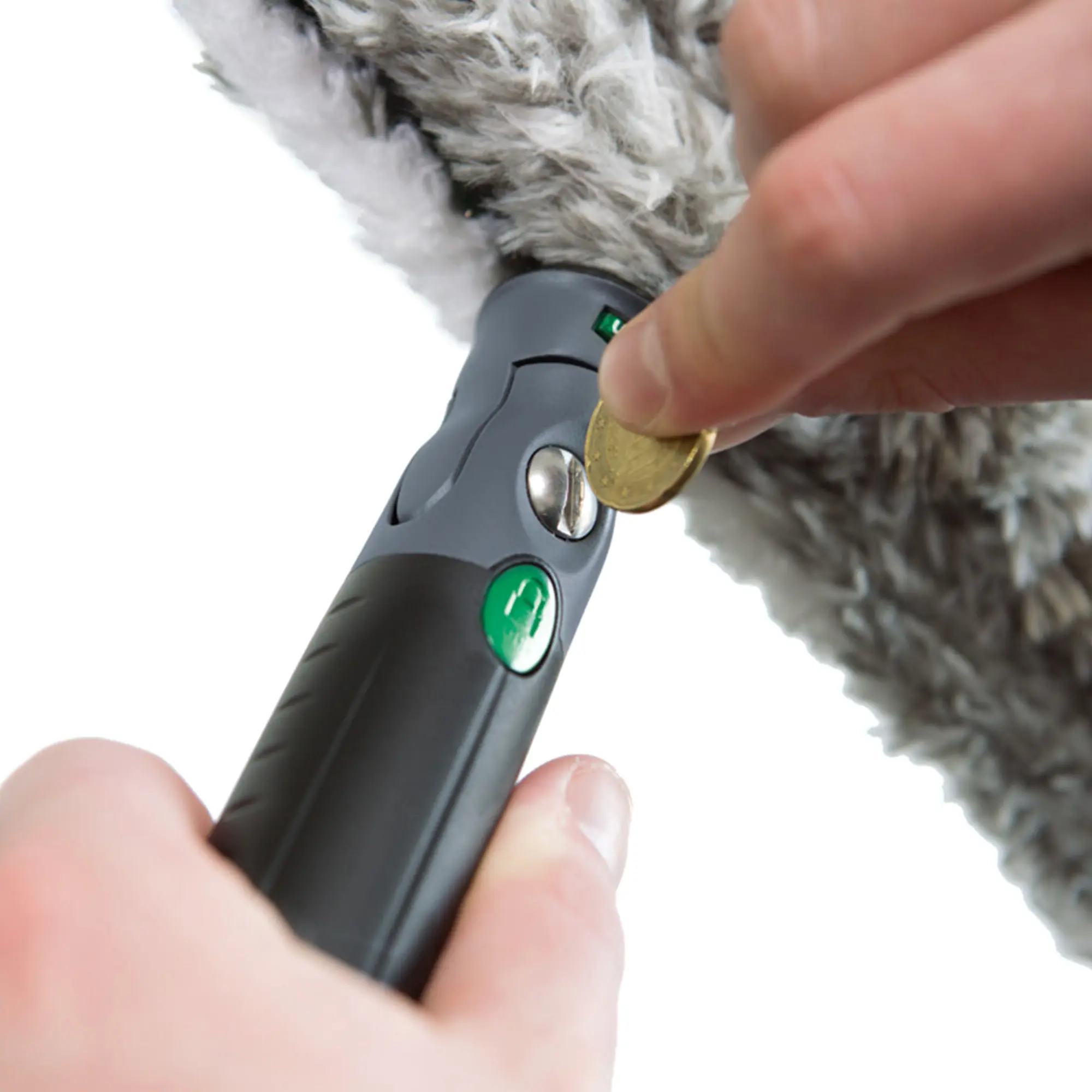 Unger ErgoTec Ninja Einwascher komplett von Unger mit ergonomischem Griff, schwenkbarem Alu-Träger und Mikrofaserbezug mit Schrubbzone für streifenfreie Glasreinigung