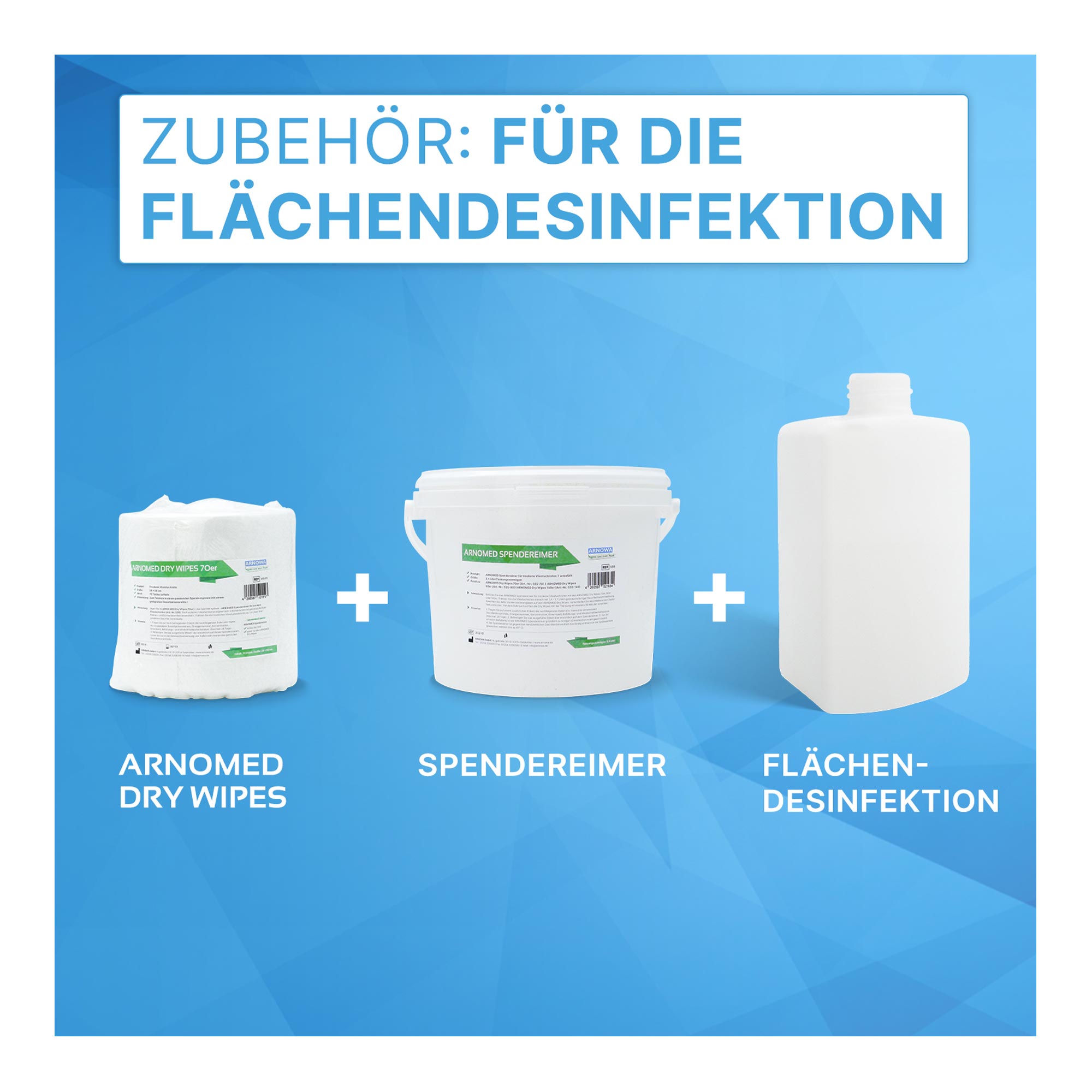 ARNOMED DRY WIPES Trockene Vliestücher, 15 x 30 cm