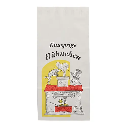 Starpak 100 Hähnchenbeutel, Papier mit Alu-Einlage 28 cm x 13 cm x 8 cm "Max & Moritz" 1/1