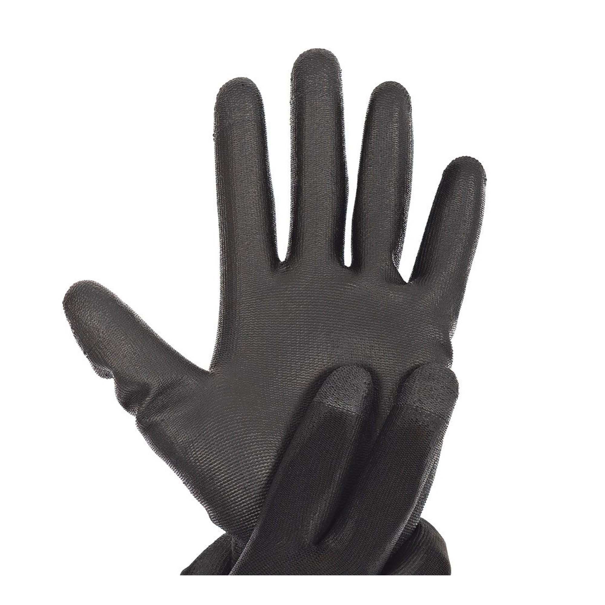 Hygostar Black Ace Touch Feinstrickhandschuhe mit Polyurethan-Beschichtung schwarz, VE 120 Paar