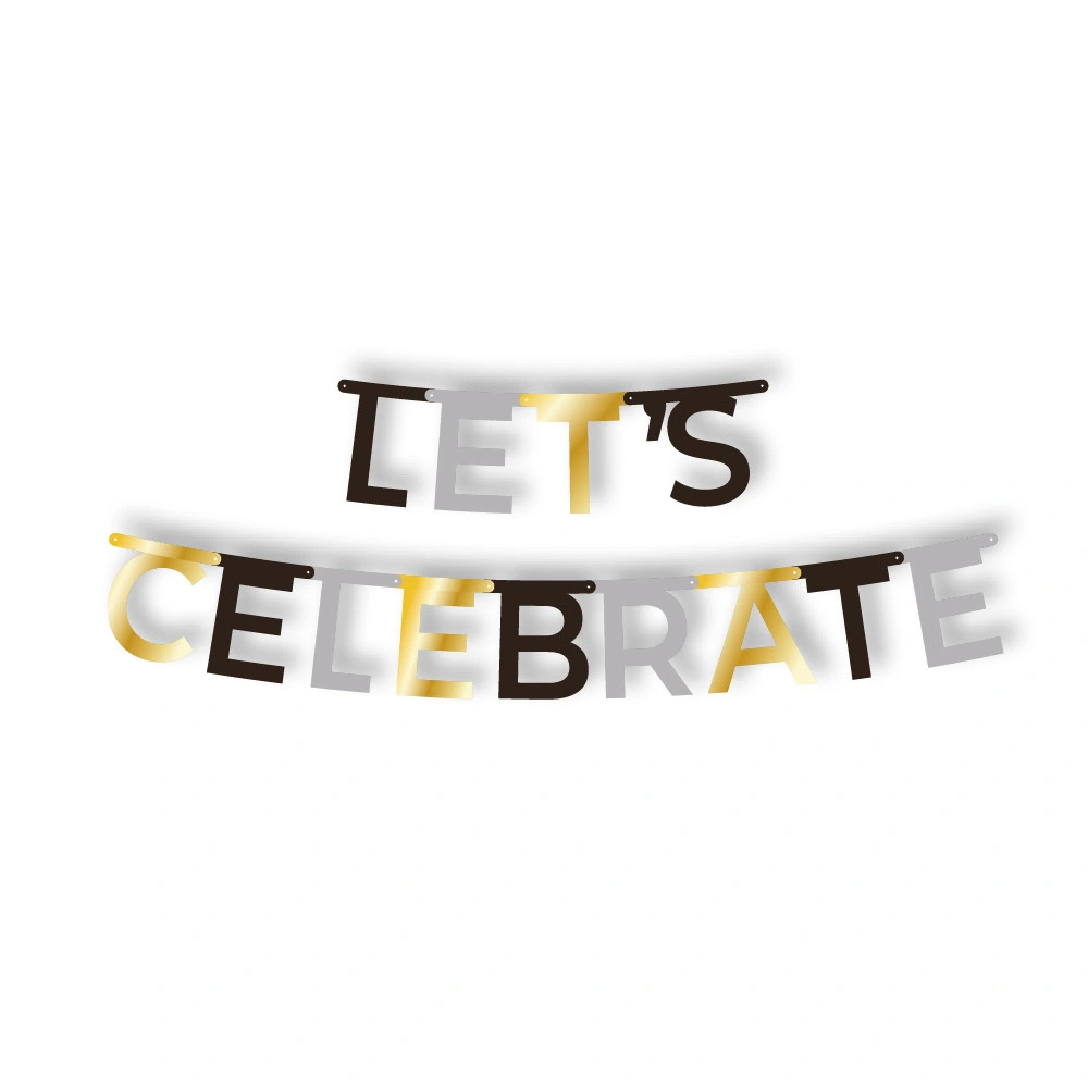 PAPSTAR Grußkette 1,85 m x 13,8 cm "Let's Celebrate", 12 x 1 Stück