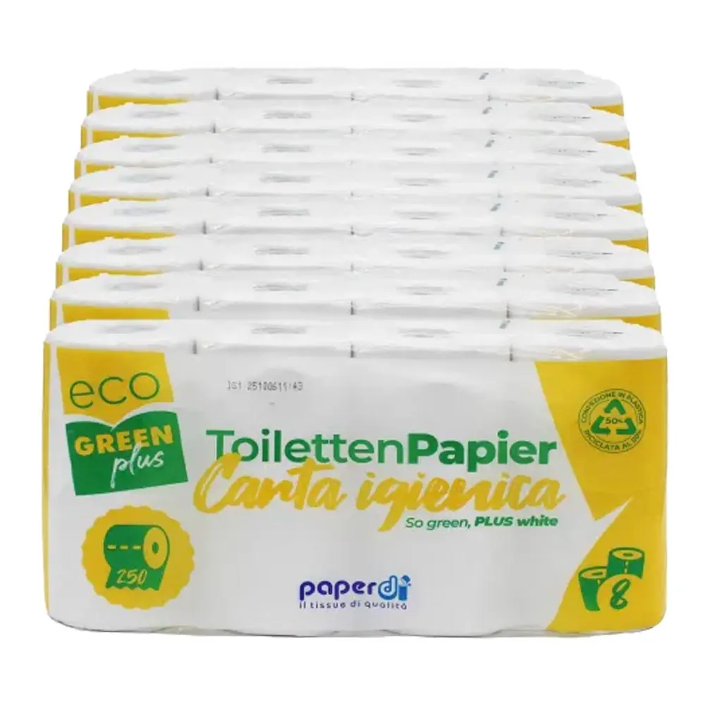 Paperdi EcoGreen plus Toilettenpapier Kleinrolle, 2-lagig, 250 Blatt