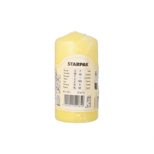Starpak Stumpenkerze Ø 50 mm, 100 mm zitronengelb, 10 x 1 Stück
