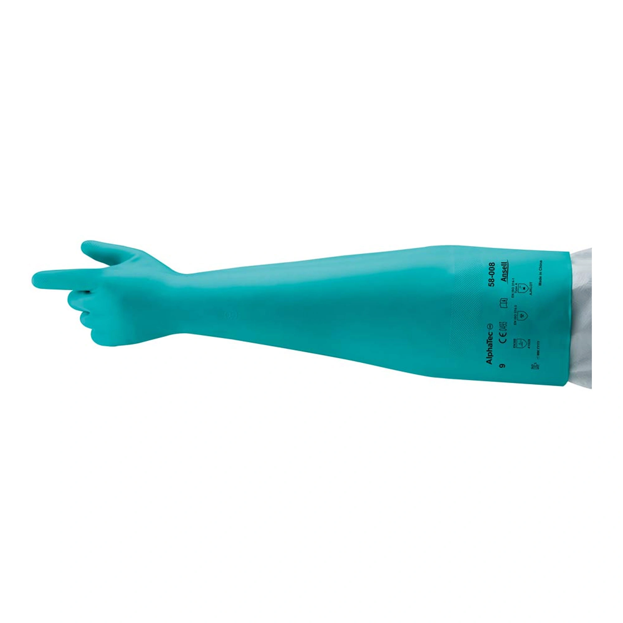 Ansell AlphaTec 58-008 Chemikalienschutzhandschuhe grün, VE 10 Paar