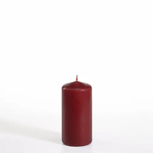 PAPSTAR Stumpenkerze Ø 50 mm, 100 mm bordeaux mit ca. 20 Stunden Brenndauer, RAL-Gütezeichen Kerzen, Artikel 13432