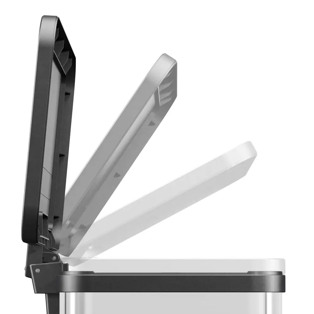 Hailo Öko trio Plus L 3x9 Liter Tretmülltrenner mit langsam schließendem Soft-Close-Kunststoffdeckel und innenliegender Tretmechanik