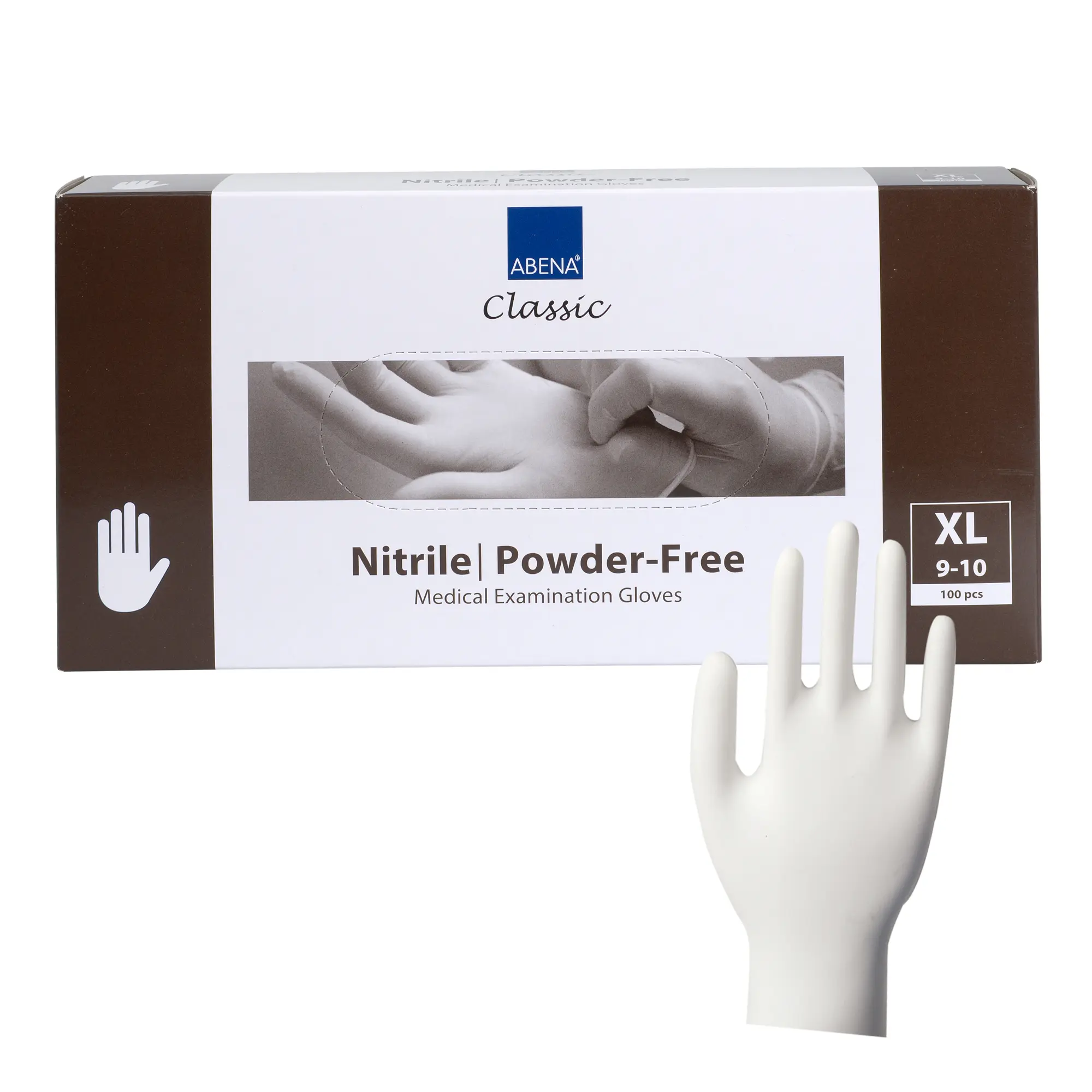 ABENA Nitril-Handschuhe weiß, ungepudert 100 Stück XL 290614_1