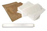 Backtrennpapier und Frischhaltefolie Set, braunes und weißes Backpapier sowie transparente Frischhaltefolie für Küche und Gastronomie, Artikelnummer 12345