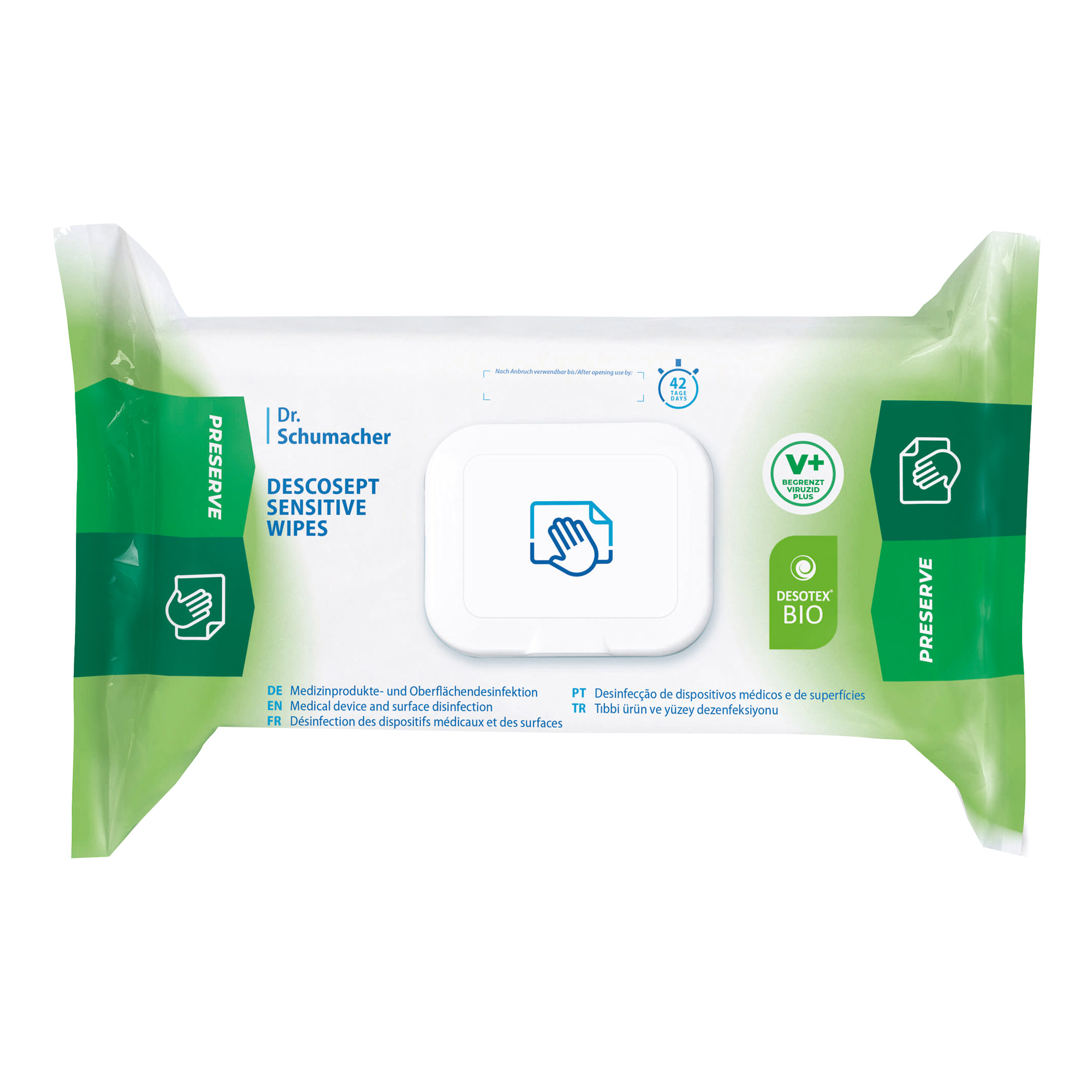 Dr. Schumacher Descosept Sensitive Wipes alkoholische Tücher