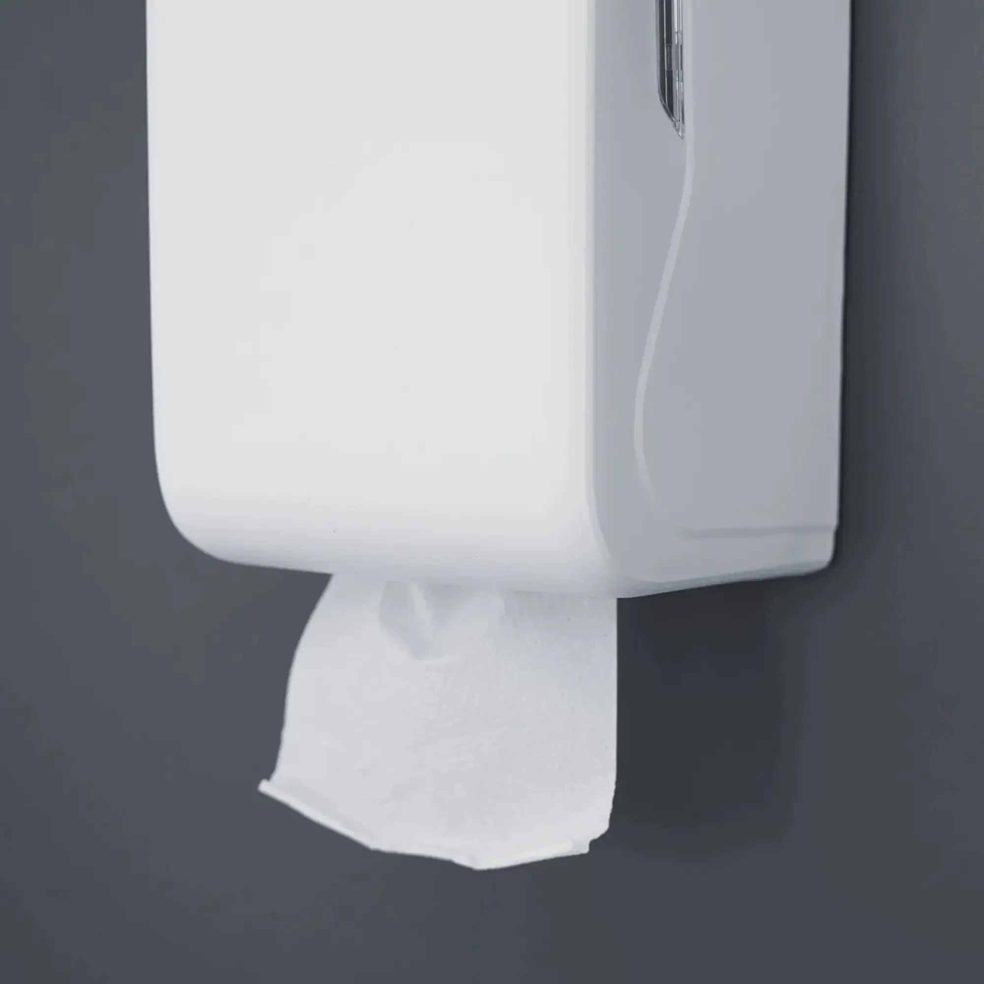 SEMYtop Toilettenpapier Einzelblatt Spender Mini aus robustem Kunststoff zur hygienischen Einzelblattentnahme von gefaltetem Toilettenpapier, ideal für Waschraum, Büro, Praxis und Gastro