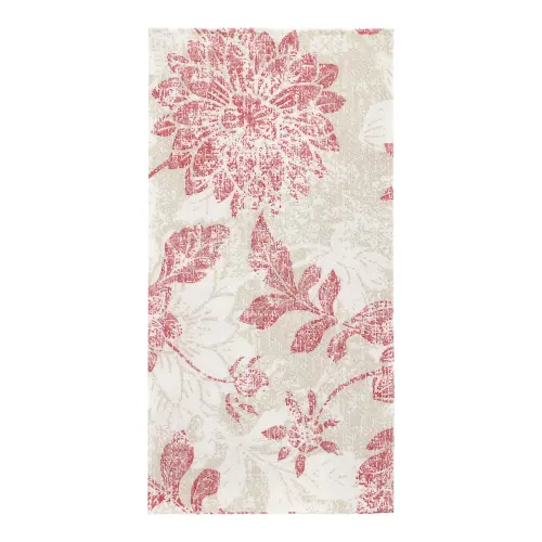 PAPSTAR Servietten "ROYAL Collection" 1/8-Falz 40 x 40 cm bordeaux Flowers mit floraler Musterung in Stoffoptik, weiche Premium-Tischservietten, Artikel 37377