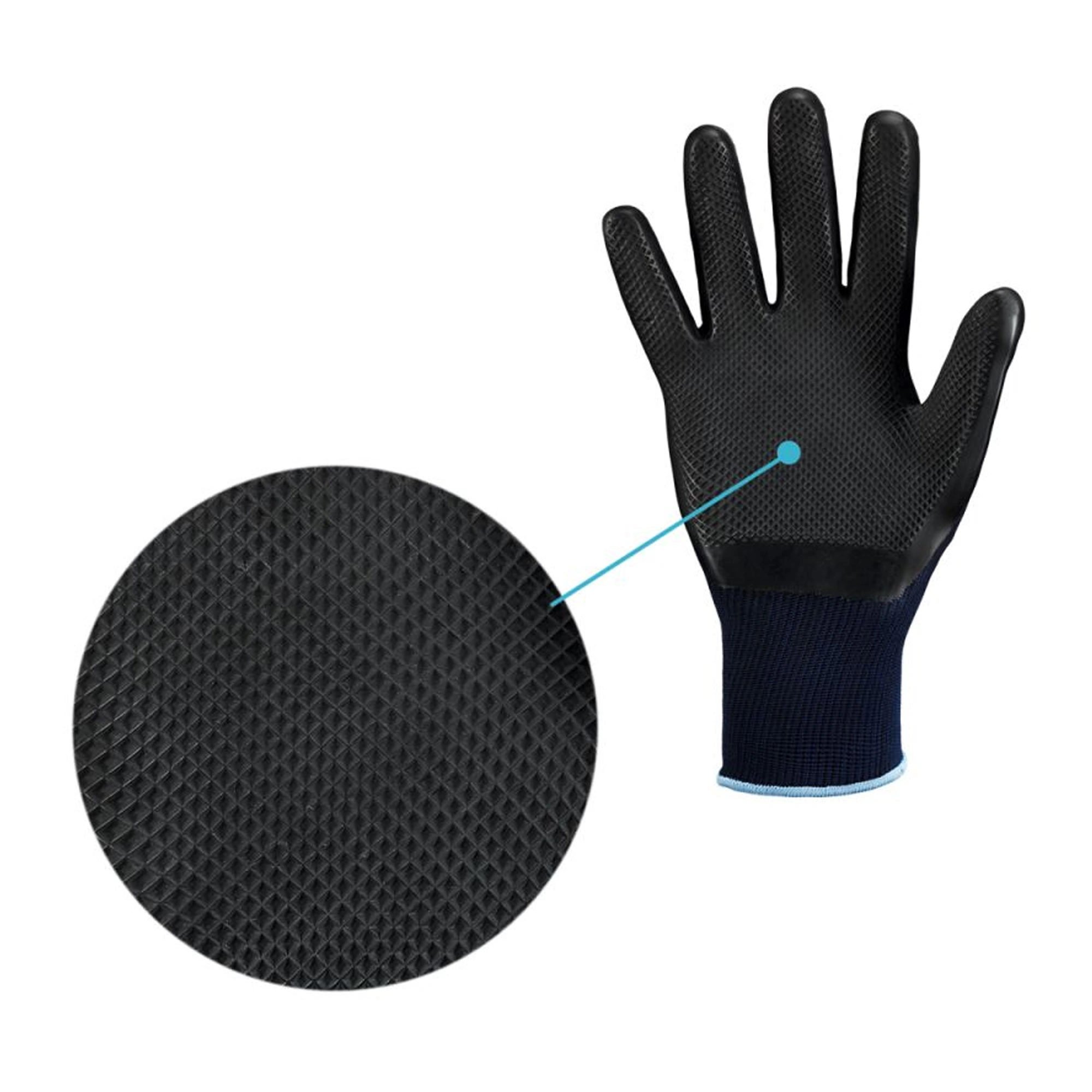Stronghand Gridster 0511 Feinstrickhandschuhe mit Latex-Beschichtung dunkelblau/grau, VE 120 Paar