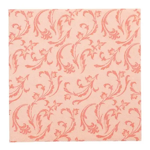 PAPSTAR Servietten "ROYAL Collection" 1/4-Falz 40 x 40 cm nektarine Damascato aus Premium-Tissue mit stoffähnlicher Haptik und floraler Damast-Prägung, FSC-zertifiziert, 8 x 20 Stück, Art.-Nr. 37207