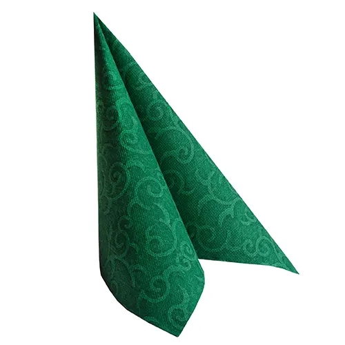 PAPSTAR Servietten "ROYAL Collection" 1/4-Falz 40 x 40 cm dunkelgrün Casali, Premium-Serviette in Stoffoptik, weich, formstabil, FSC-zertifiziert