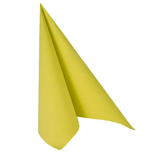 PAPSTAR Servietten "ROYAL Collection" 1/4-Falz 40 x 40 cm limonengrün, hochwertige Premium-Servietten in Stoffoptik, weich, formstabil und industriell kompostierbar