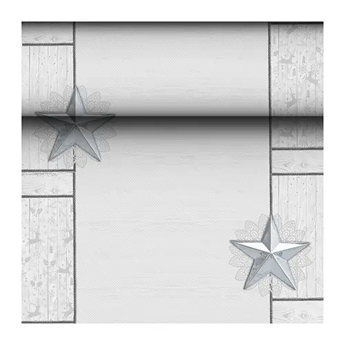 PAPSTAR Tischläufer, Tissue "ROYAL Collection" 24 m x 40 cm weiß "Rising Star"
