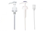 Dosierpumpe für Sirup- und Getränkeflaschen, weiß, Set mit verschiedenen Pumpaufsätzen und Steigrohren, ideal zum portionierten Ausgießen von Flüssigkeiten