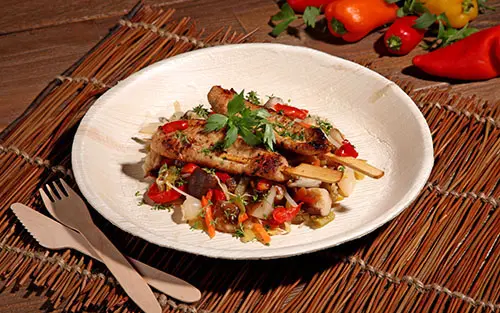 PAPSTAR Teller, Palmblatt "pure" rund Ø 23 cm, 2,5 cm