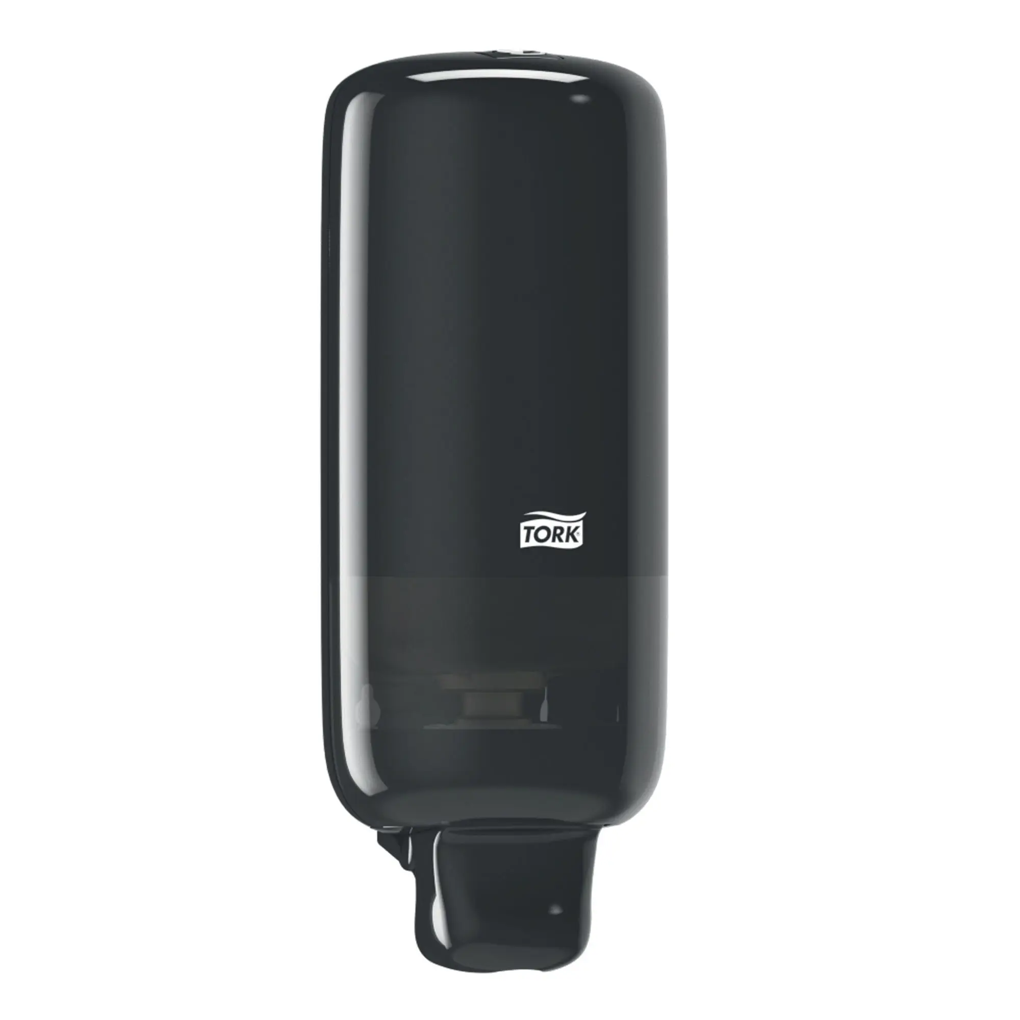 Tork Elevation Spender für Seifen- und Hautpflegeprodukte S4 1000 ml in Schwarz, manuell bedienbarer Seifen- und Desinfektionsmittelspender für Waschräume, Art.-Nr. 561508