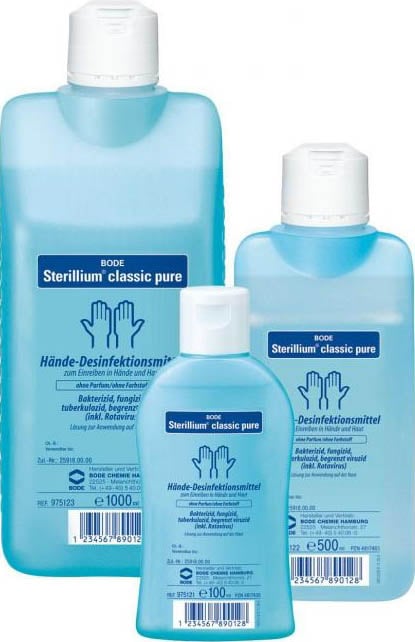 Bode Sterillium Händedesinfektionsmittel in verschiedenen Größen zu kaufen bei Hygiene-Shop